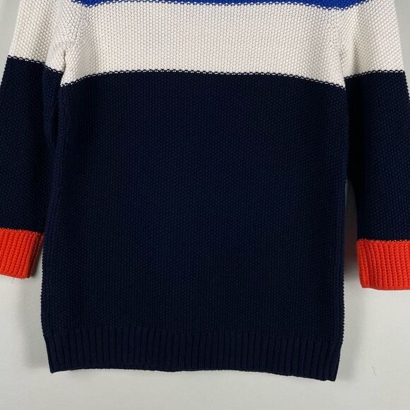 Talbots Color Block 100% Cotton Knit Sweater 3/4 Sleeve Size Small Petite NEW - Picture 10 of 14